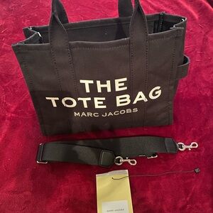 Marc Jacobs Black Tote with White Lettering
